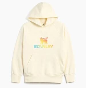 STANLEY ltd edition The Gradient rainbow flying bear logo cotton cream hoodie